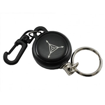 Ретрактор, выдвижной брелок для карт доступа, бейджа, трос сталь 60см
