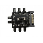 Хаб сплиттер для питания 8 вентиляторов 12В 3pin от Sata, майнинг Хаб сплиттер для питания 8 вентиляторов 12В 3pin от Sata, майнинг