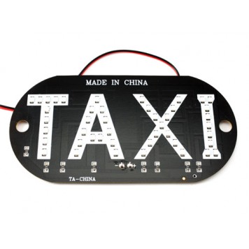 Лицевая сторона LED таблички для такси-2