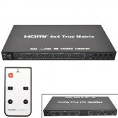 Комутатор HDMI 4x4 порту, 4K, 3D, матричний, з пультом ДУ Комутатор HDMI 4x4 порту, 4K, 3D, матричний, з пультом ДУ