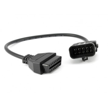 Переходник с OBD2 16pin мама на Opel 10pin папа