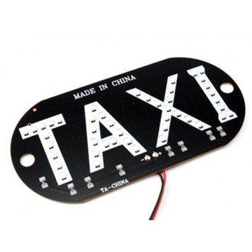 Лицевая сторона LED таблички для такси красной-2