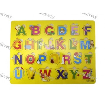 Обучающая деревянная доска Сегена, рамки вкладыши, англ. алфавит 4