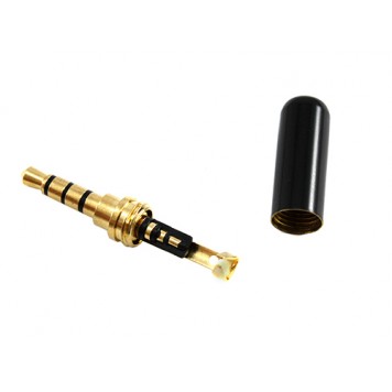 Штекер 3.5мм TRRS mini-jack джек стерео 4pin в разобраном состоянии-1