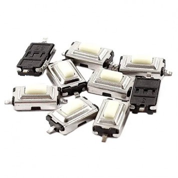 100x Кнопка тактовая, микрик, SMD 2 контакта, 6x3.6x2.5мм