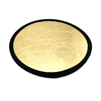 Фото отражатель, рефлектор 2в1 золото+серебро 30 см