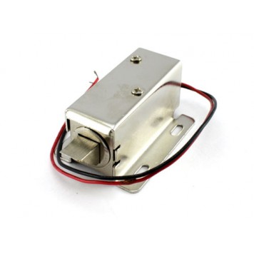 Електромеханічний соленоїдний замок електрозамок засувка СЕРЕДНІЙ 12В