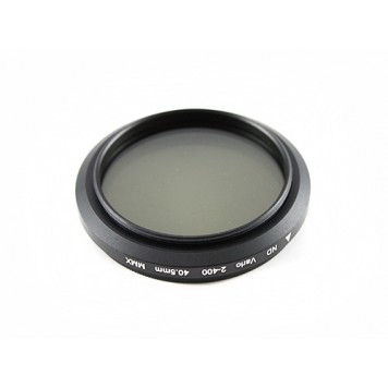 Вид на ND фильтр переменной плотности ND2-ND400 40.5 мм со стороны объектива-1