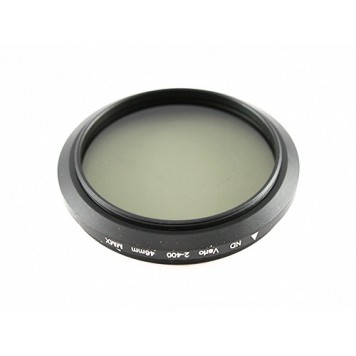 Вид на ND фильтр переменной плотности ND2-ND400 46 мм со стороны объектива-1