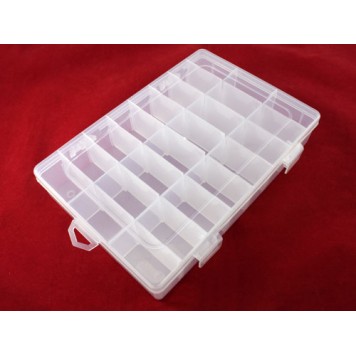 Коробка органайзер кейс бокс для снастей бісеру 19х12.5см 24 осередків