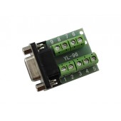 Перехідник RS232 DB9 COM-порт вилка мама - клеммники 9pin Перехідник RS232 DB9 COM-порт вилка мама - клеммники 9pin