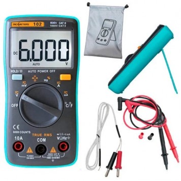 Мультиметр цифровий RICHMETERS RM102 ZT102 AN8002 , автовибір , True RMS
