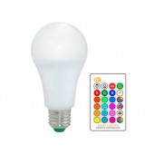 Світлодіодна E27 LED RGB 5Вт лампа, 16 кольорів з пультом ДК Світлодіодна E27 LED RGB 5Вт лампа, 16 кольорів з пультом ДК