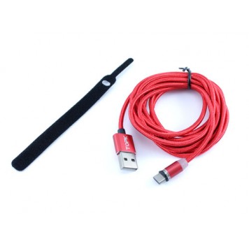USB Type-C магнітний дата кабель Xiaomi Huawei LG, нейлон 2.4А 2м