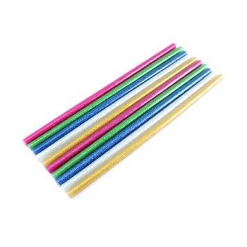 Клей декоративний , стрижні кольорові для клейового пістолета 7мм , 10шт 80г