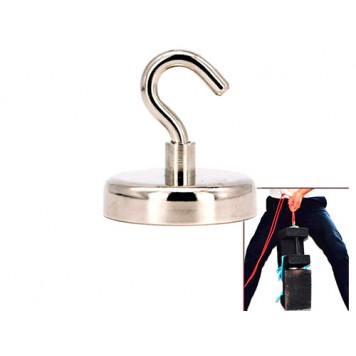 Магніт неодимовий пошуковий з гачком 60x15мм N52 до 110кг