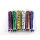 Гліттер декоративні блискітки 50x5г 6 кольорів, для нігтів нейл-арту