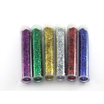 Гліттер декоративні блискітки 50x5г 6 кольорів, для нігтів нейл-арту