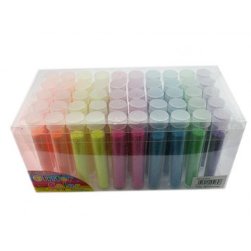 Набір з 50 - ти баночок з блискітками яскравих кольорів в упаковці-1