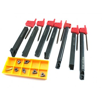 Комплект поставки набору з 7 токарних різців 10 мм для токарного верстата-1