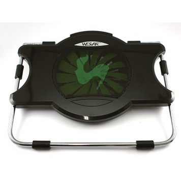 Подставка для ноутбука охлаждающая DC-8068F K-8068F + USB, черная