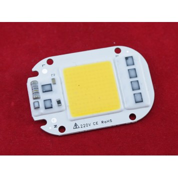 Светодиодная матрица с драйвером COB LED 50Вт 4500лм 220В, тепл. белая