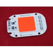 Світлодіодна матриця з драйвером COB LED 50Вт 4500лм 220В, червона