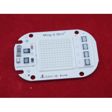 Світлодіодна матриця з драйвером COB LED 50Вт 4500лм 220В, синя