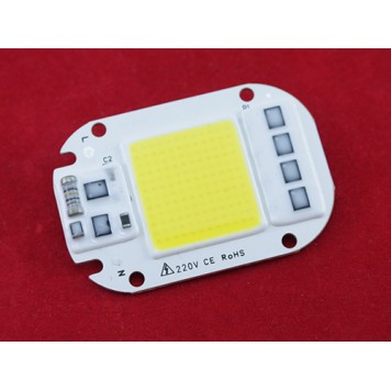 Світлодіодна матриця з драйвером COB LED 50Вт 4500лм 220В, біла