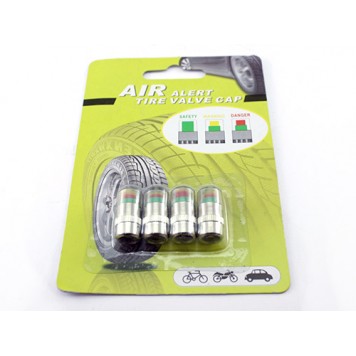 Колпачки индикаторы давления в шинах 4шт 2.4бар, медные сердечники