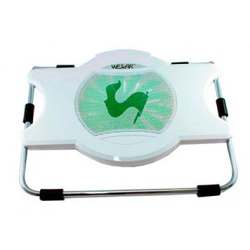 Подставка для ноутбука охлаждающая DC-8068F K-8068F + USB, белая