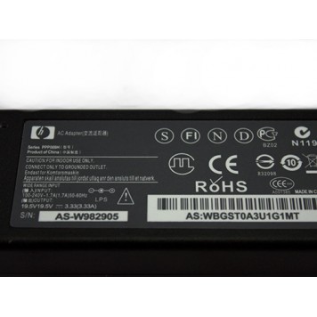 Маркування на адаптері живлення для ноутбука HP 19.5V 3.33A 65W 4.8x1.7-1