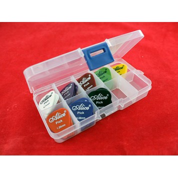 50x Медіатор для гітари Alice нейлон 0.58-1.5мм в кейсі