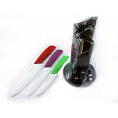 Набор керамических ножей 3шт + подставка