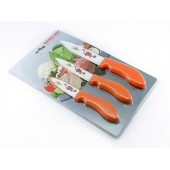 Набір керамічних ножів 3шт з візерунками