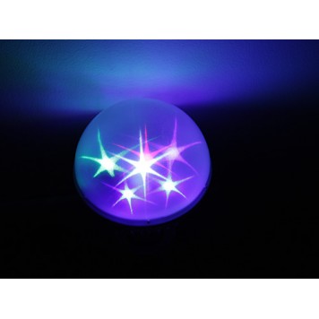 Лампа світлодіодна декоративна Зірки E27 LED RGB в роботі-2