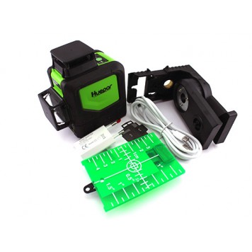 Комплект поставки лазерного уровня Huepar 903CG-4