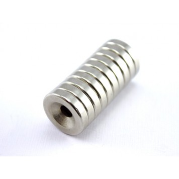Магніти неодимові кріпильні 18x4мм N50 з отвором зенківкою 5мм 10шт