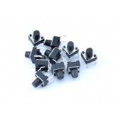 100x Кнопка тактовая, микрик, DIP 4 контакта, 6x6x7мм