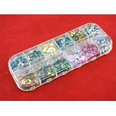 Блискітки різнокольорові 1-3мм для нігтів нейл-арту