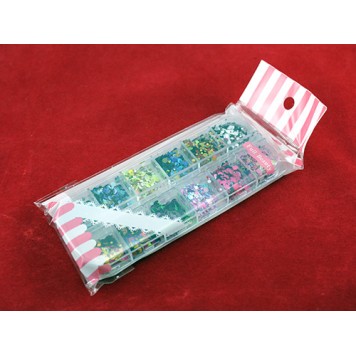 Пенал з блискітками упакований в пакет з отвором для підвішування при роздрібному продажі-1