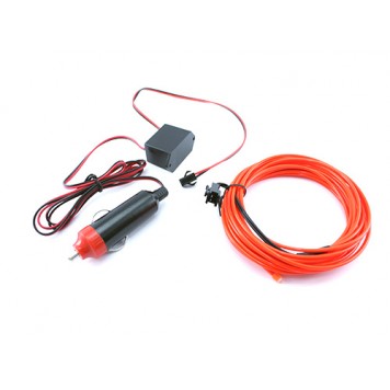 Гнучкий неоновий cвітлопровід EL неонова підсвітка салону авто 5, червона