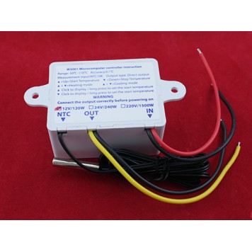 Обратная сторона терморегулятора XH-W3001 12В-1