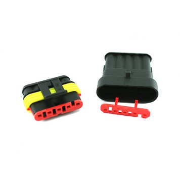 Штекер і гніздо 5-ти контактного герметичного автомобільного роз'єму-2