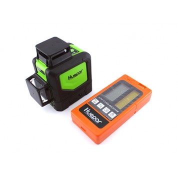 Лазерный уровень, нивелир 12 линий, 360град Huepar 903CG + приемник