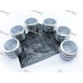 Набор для специй, 6 магнитных баночек, емкостей на магнитах + наклейки