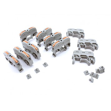 10x Клеммная колодка 1pin на DIN-рейку клемма c рычагами 400В 32А 4мм2