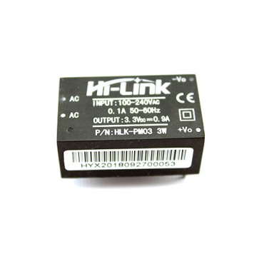 Перетворювач напруги компактний AC-DC 220В-3.3В 0.9А HLK-PM03