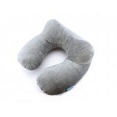 Надувна подушка дорожня U-подібна з підголовником, оксамит