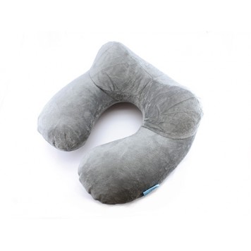 Надувна подушка дорожня U-подібна з підголовником, оксамит